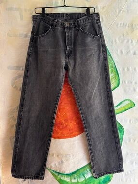 80s Rustler Men’s Washed Black Straight Jeans